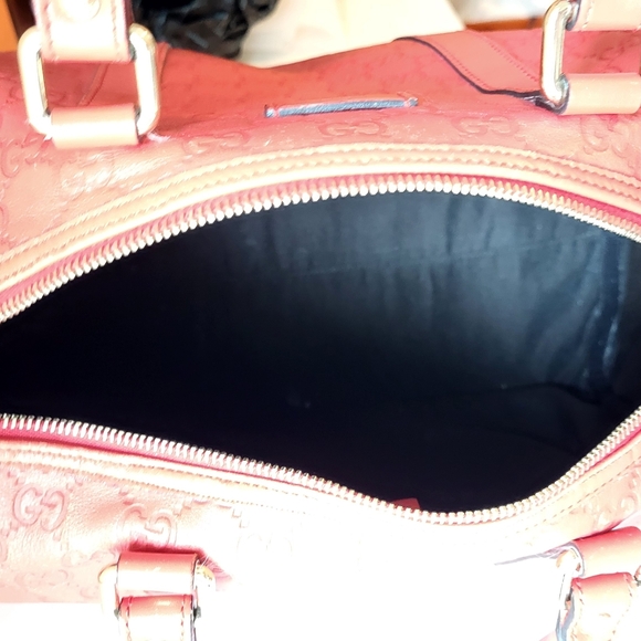 GUCCI RED GUCCISSIMA LEATHER JOY BOSTON HANDBAG - Picture 7 of 11